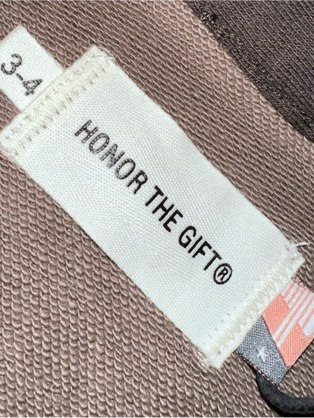 Honor The Gift Kids Long Sleeve Rugby Shirt Brown Size 3-4 — image 4 of 8